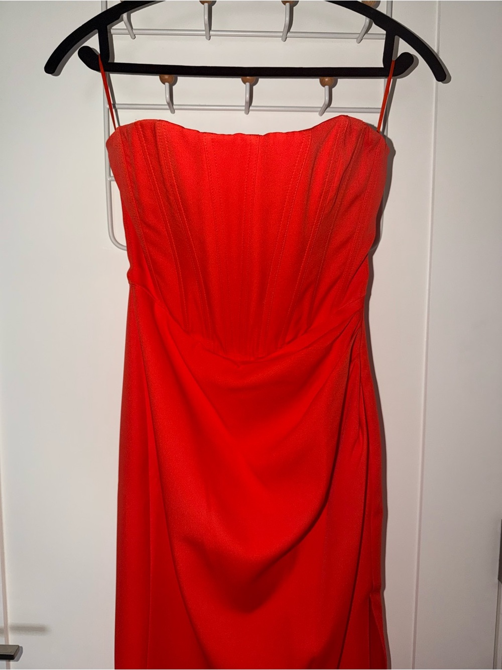 Showpo Red Strapless Midi Dress Sz4 - Picture 9 of 11